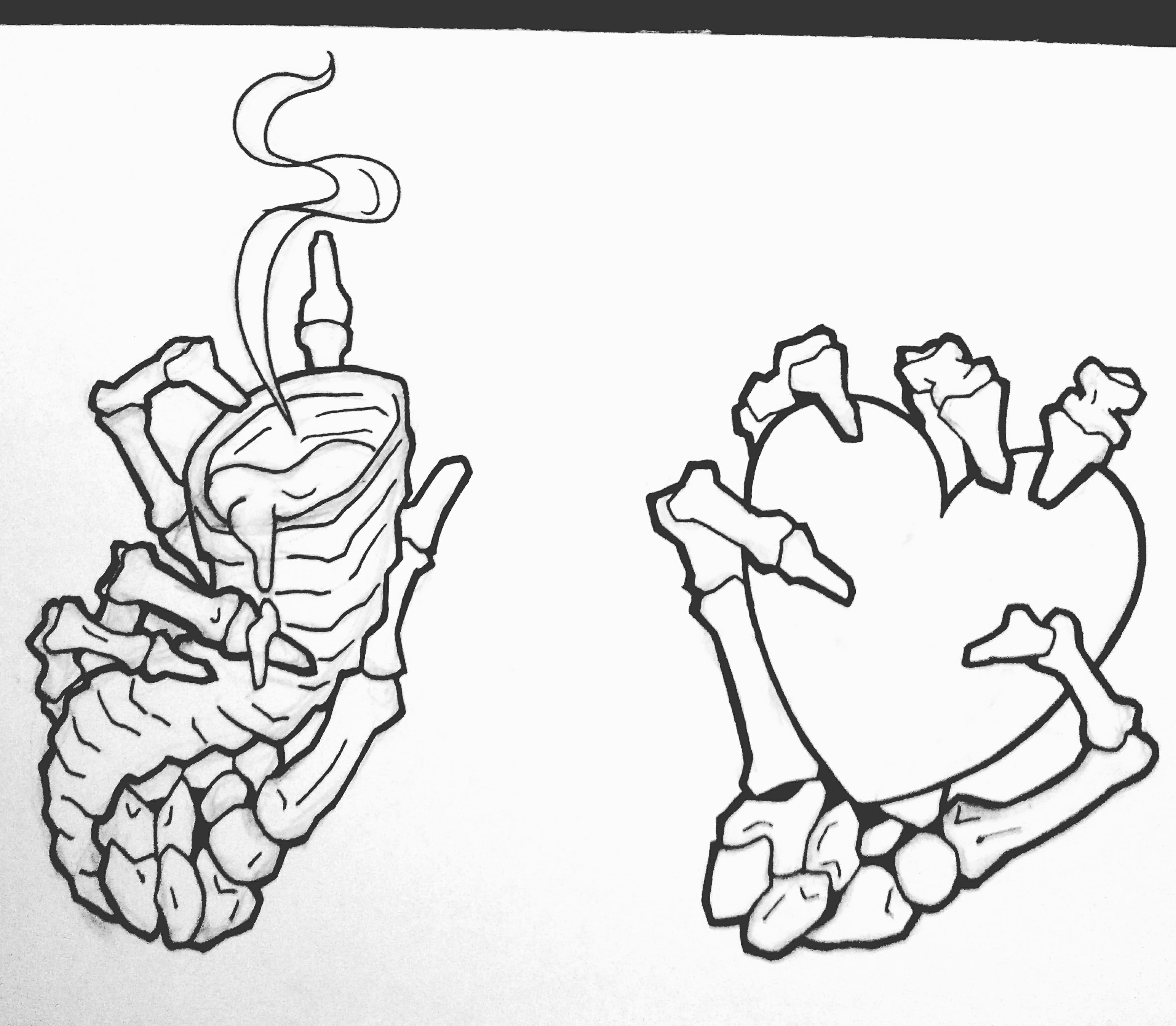 3521x3072 Original Design Created By Marion'Domino Tattoo Skeleton Hands