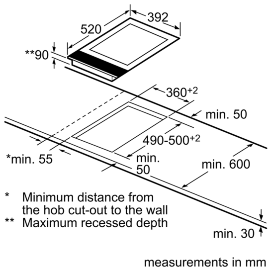 545x545 40 Cm, Domino Teppan Yaki