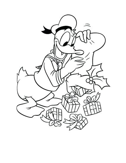 425x550 Simple Donald Duck Coloring Pages Kids Found Presents Page Cartoon