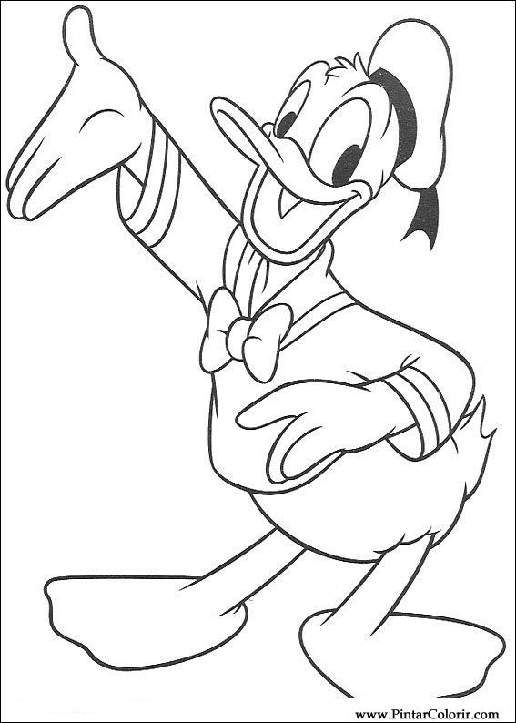 567x794 Drawings To Paint Amp Colour Donald Duck