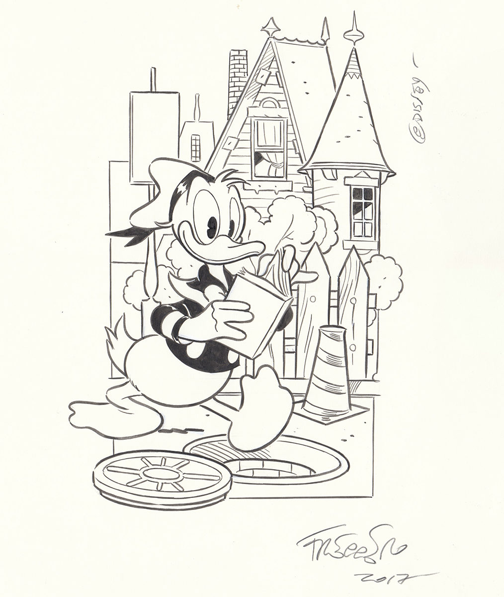 1014x1200 Editorial Drawing Donald Duck