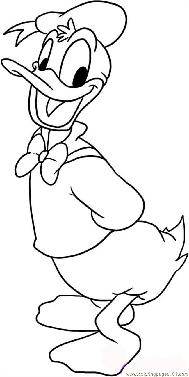 650x1296 Fabulous Donald Duck Pictures Coloring In Donald Duck Coloring