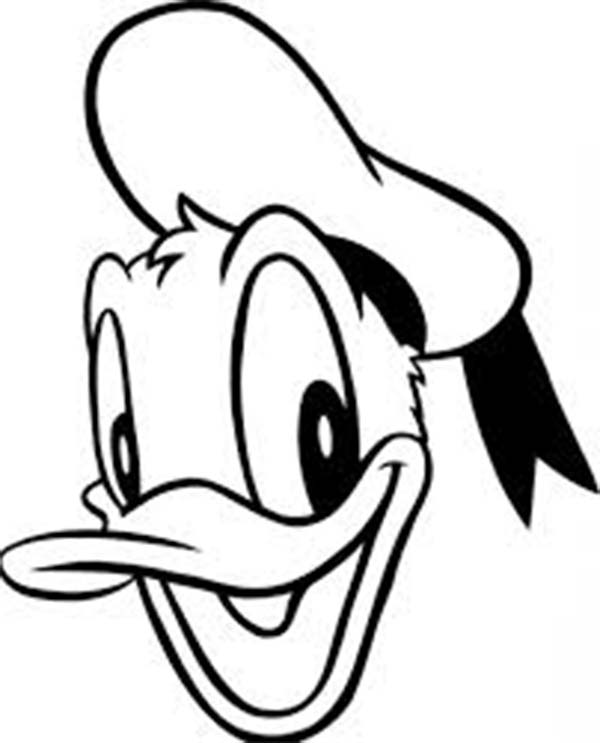 600x743 Smile Of Donald Duck Coloring Pages