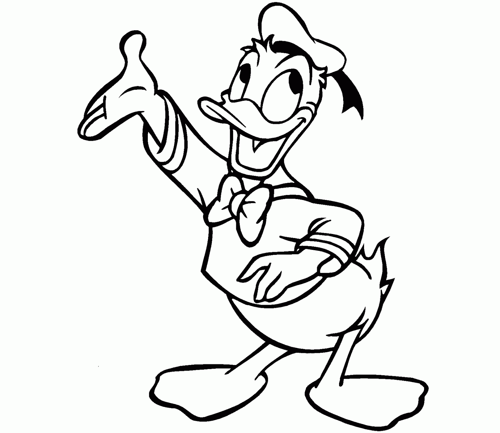 1600x1388 Colour Drawing Free Hd Wallpapers Donald Duck For Kid Coloring