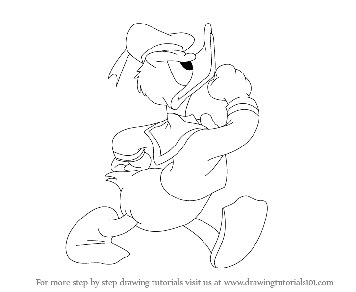 726x596 Learn How To Draw A Donald Duck (Donald Duck) Step By Step