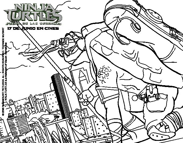 600x470 Donatello Ninja Turtles Coloring Page