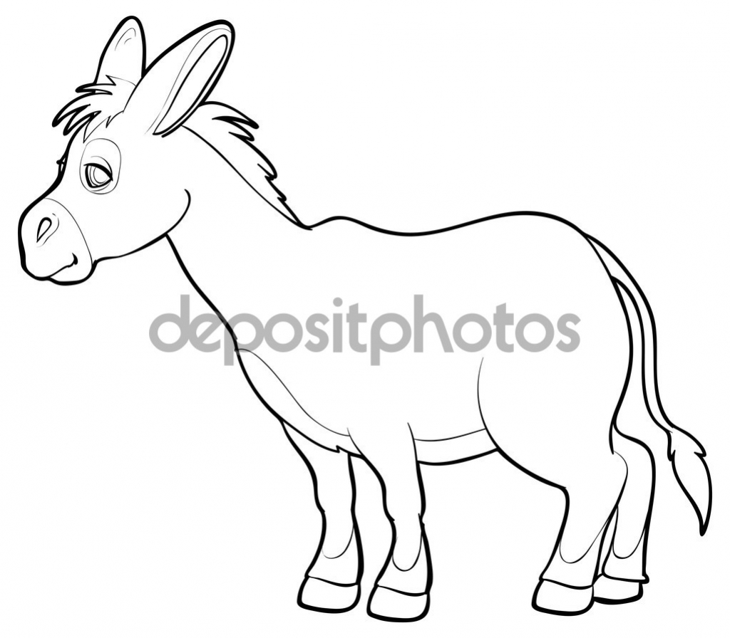 1024x896 Cartoon Donkeys Drawings Funny Cartoon Donkey Stock Vector