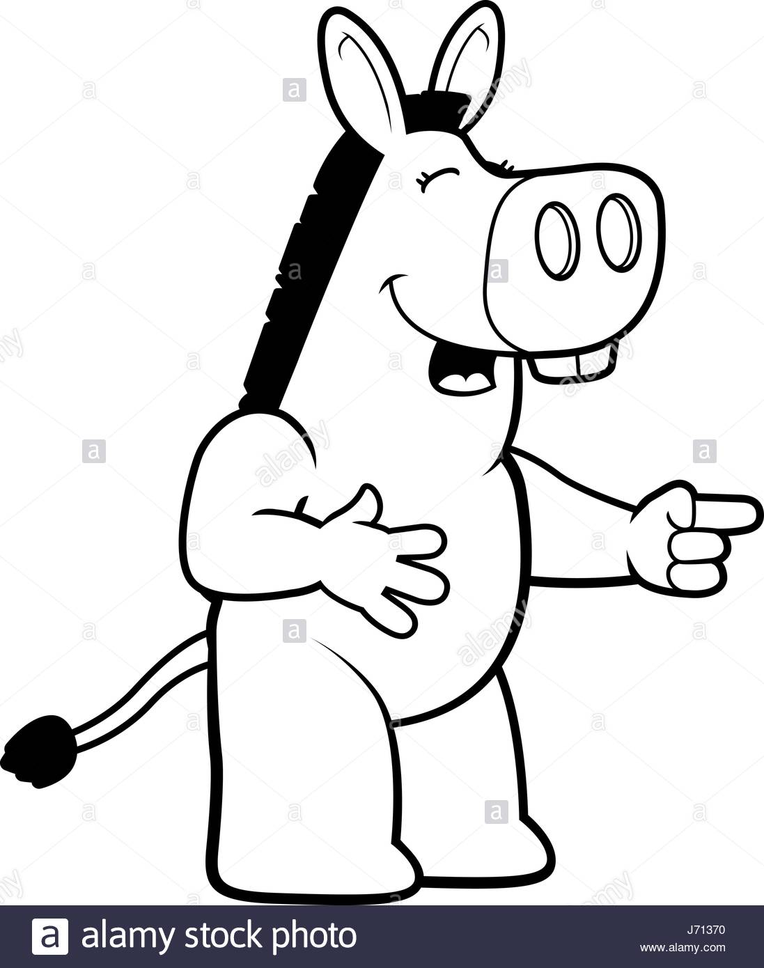 1097x1390 A Happy Cartoon Donkey Laughing And Smiling Stock Vector Art