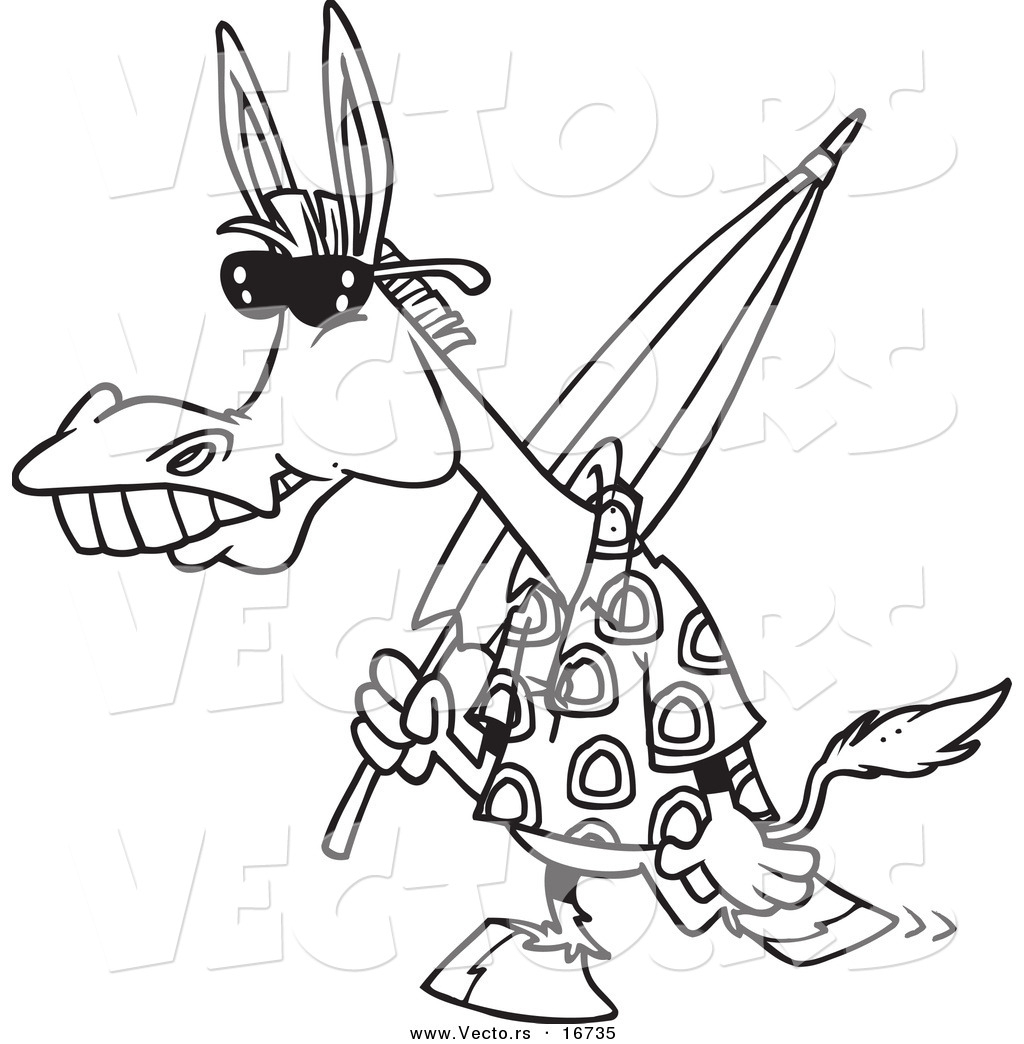 1024x1044 Beach Cartoon Drawing Vector Of Cartoon Summer Donkey Carrying