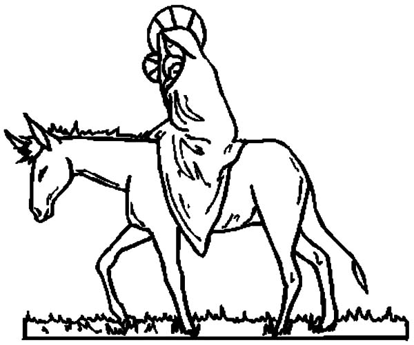 600x501 Drawing Mary And The Donkey Coloring Pages Best Place To Color
