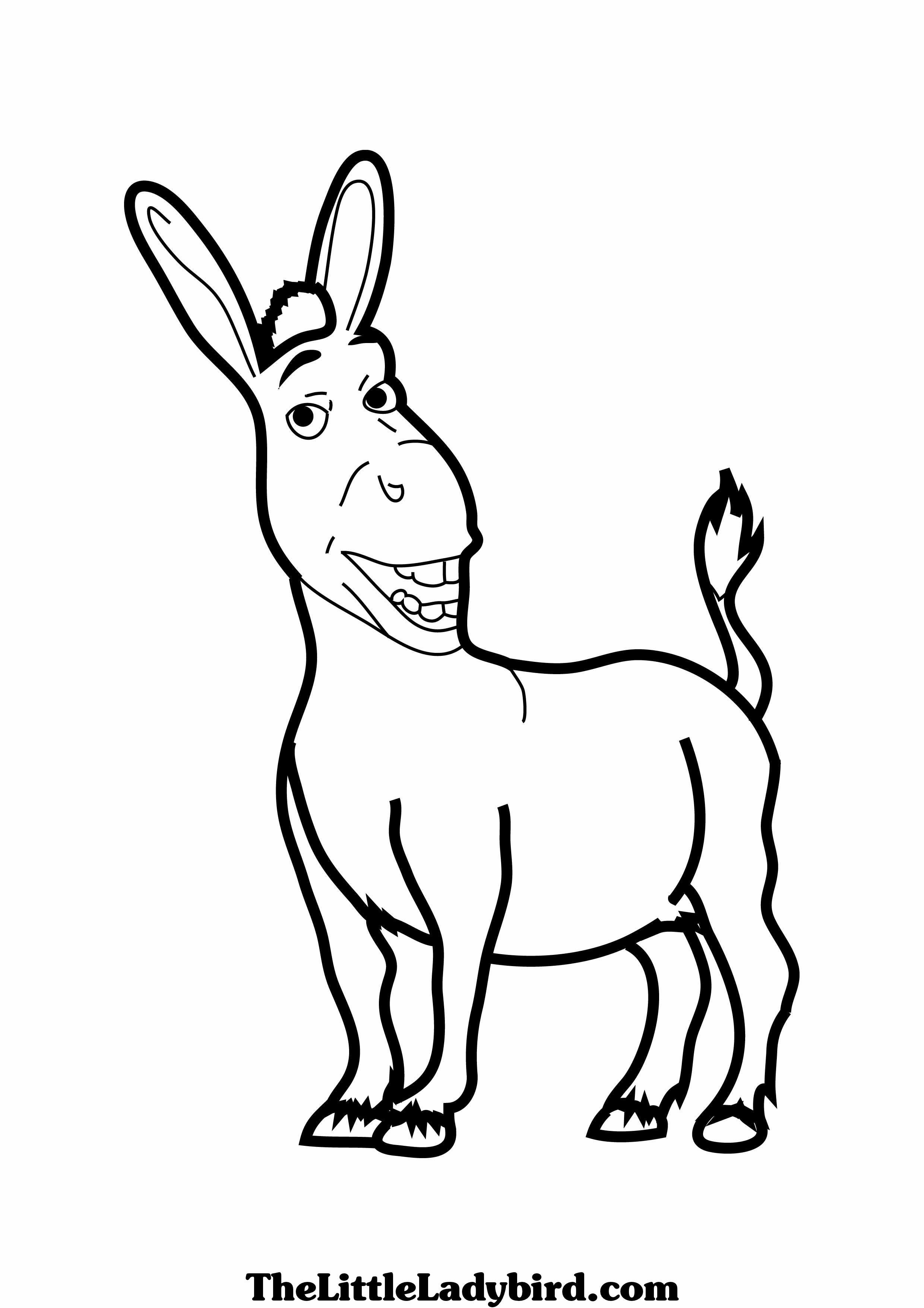2480x3508 Donkey Coloring Pages