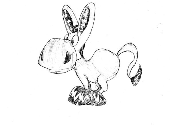600x436 Donkey Sketch By Zededge