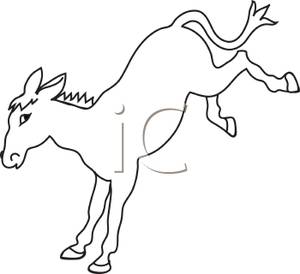 300x274 Mule Clipart Donkey Kick
