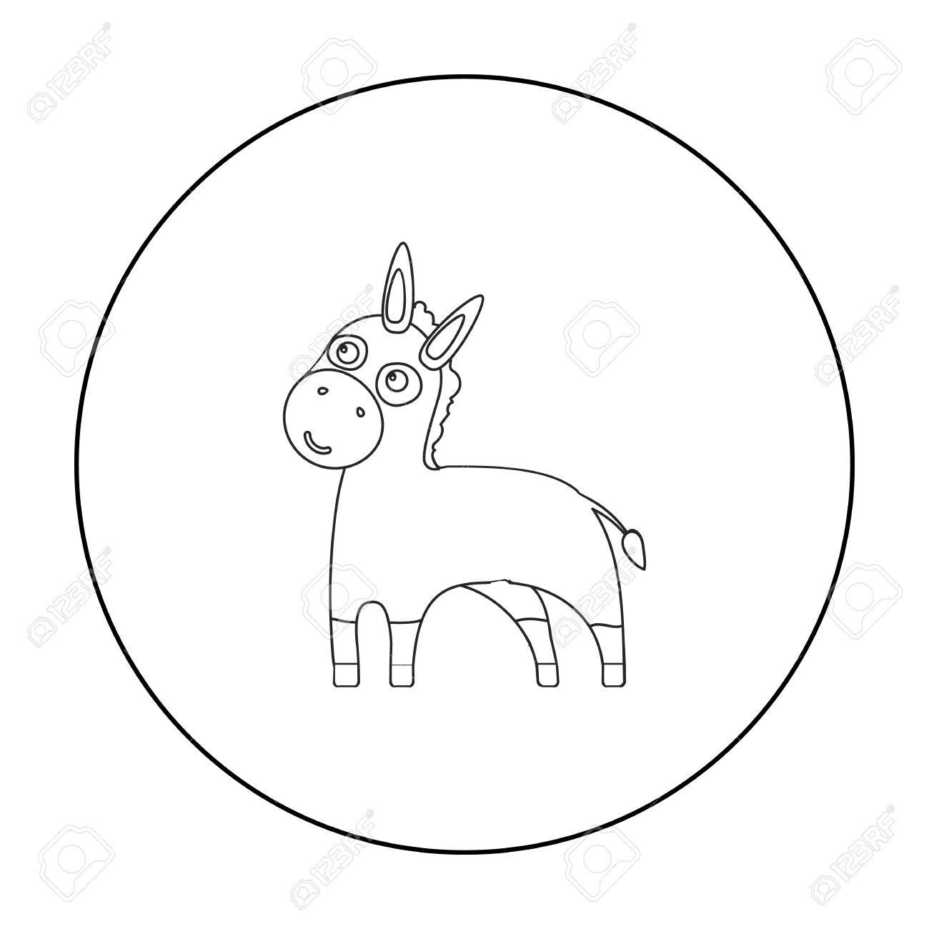1300x1300 Donkey Icon Outline. Singe Animal Icon From The Big Animals
