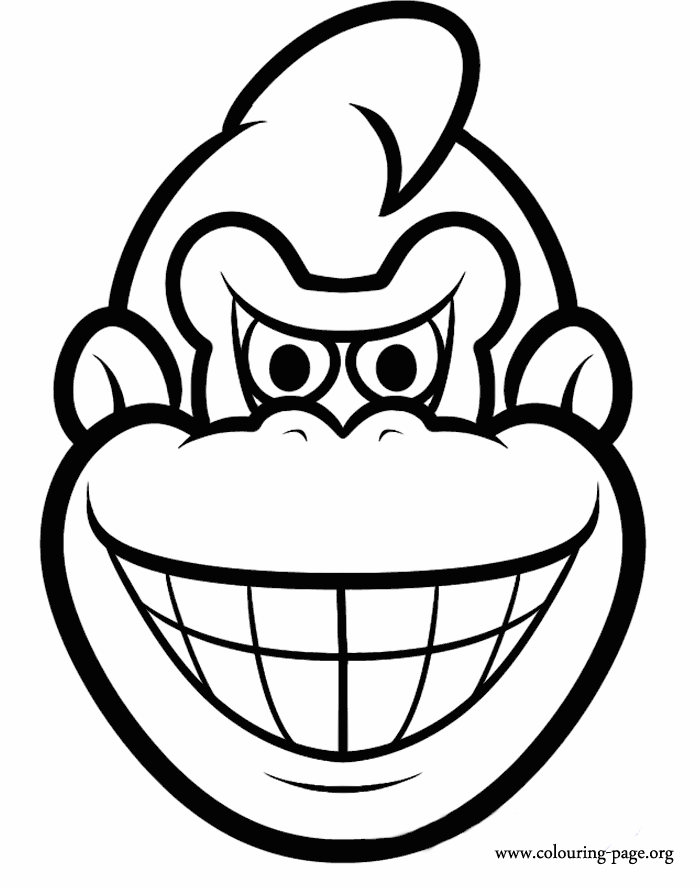 700x887 Have Fun Coloring This Picture Of The Donkey Kong's Face. Then