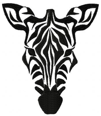 350x401 Zebra Face Embroidered Terry Bathroom Hand By Embroiderybydonnag