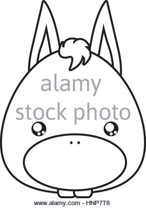 300x427 Donkey Drawing Face Stock Vector Art Amp Illustration, Vector Image