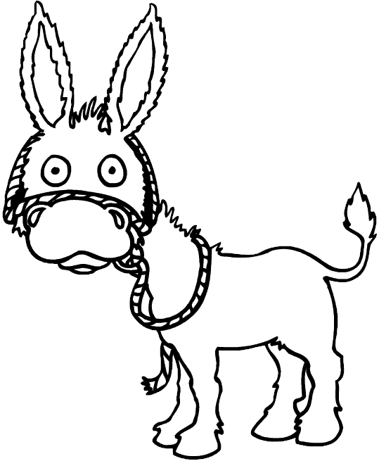539x655 Donkey Coloring Page