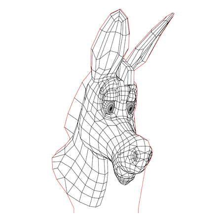 450x450 Donkey Head 3d Illusion Lamp Plan Vector File For Cnc