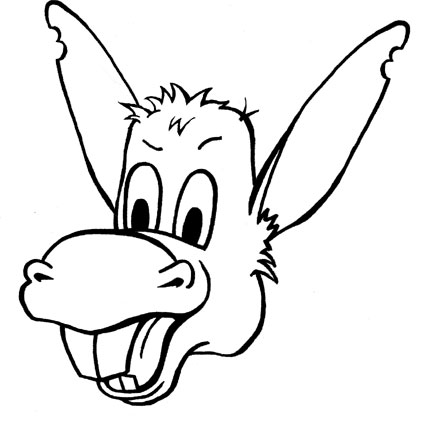 421x432 The Artist's Brain Illustration Donkey Burger Logo Trials