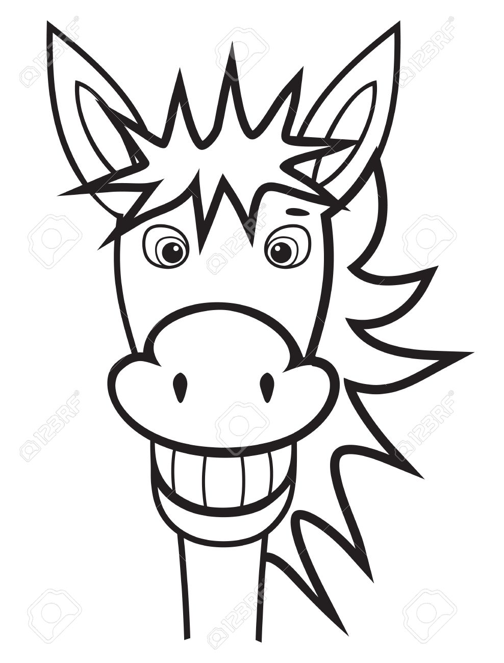 988x1300 Donkey Black And White Royalty Free Cliparts, Vectors, And Stock
