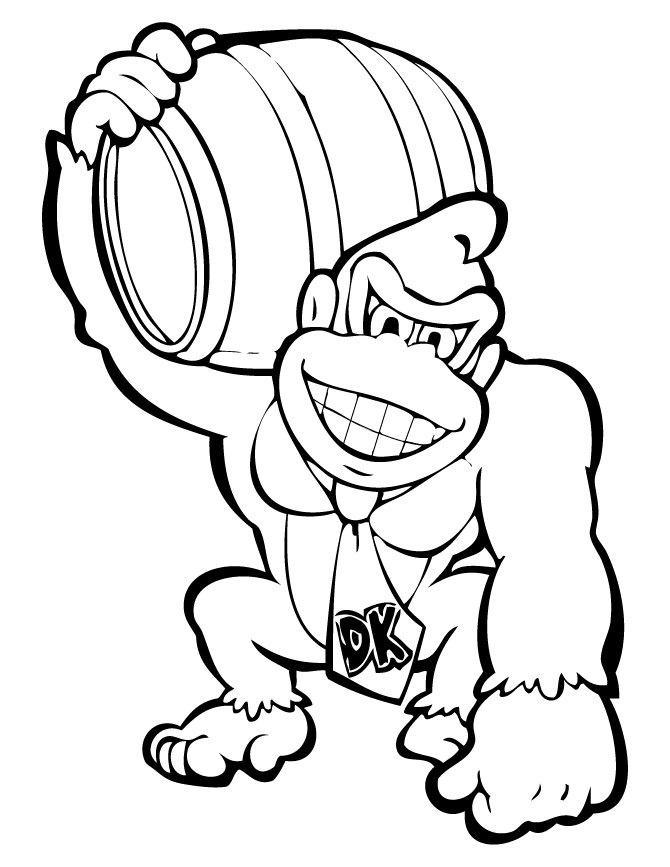 670x867 Donkey Kong Coloring Pages
