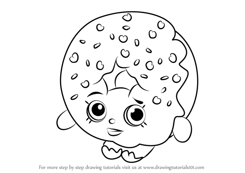 800x566 Learn How To Draw D'Lish Donut From Shopkins (Shopkins) Step By