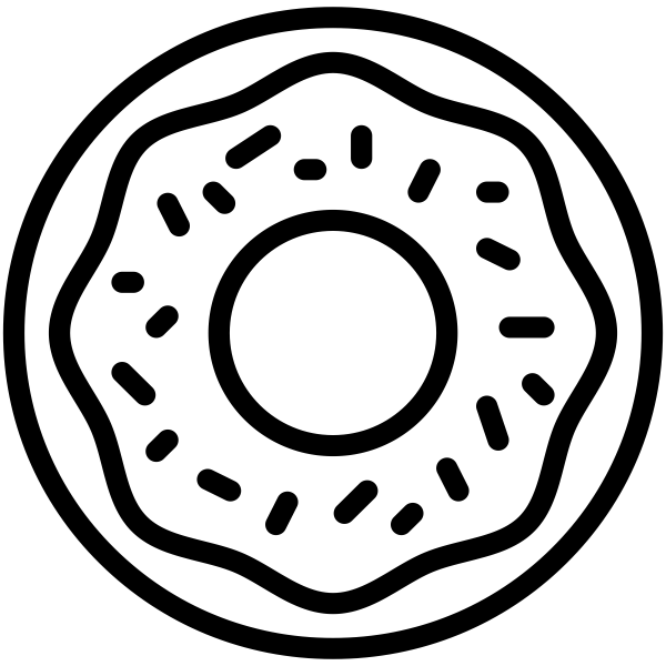 Donut Line Drawing at GetDrawings | Free download