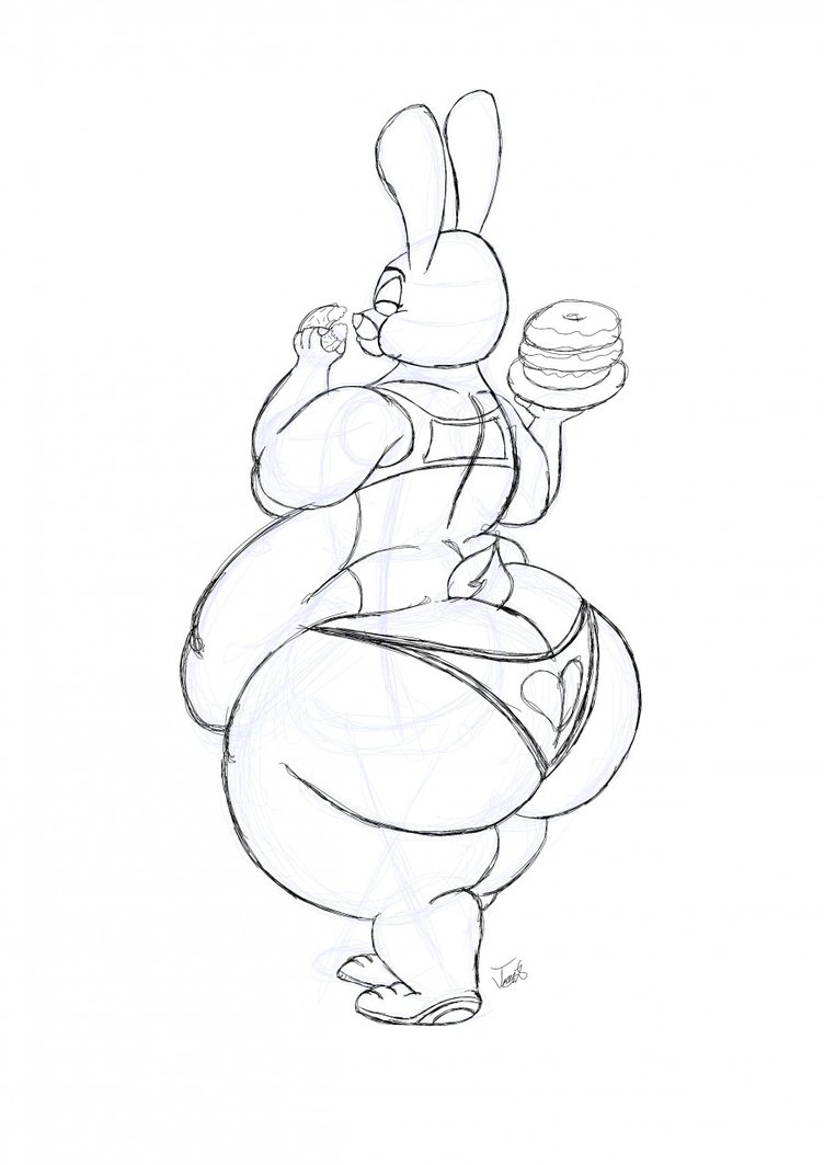 752x1063 Judy Eating Donuts By Joe Awesome93
