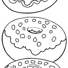 268x268 Coloring Pages Of Donuts Kids Drawing And Coloring Pages