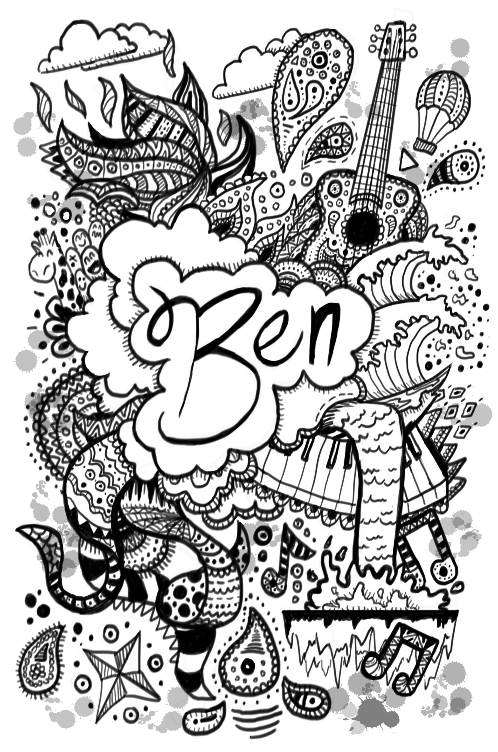 1920x2900 Digital Doodle Art Time Lapse