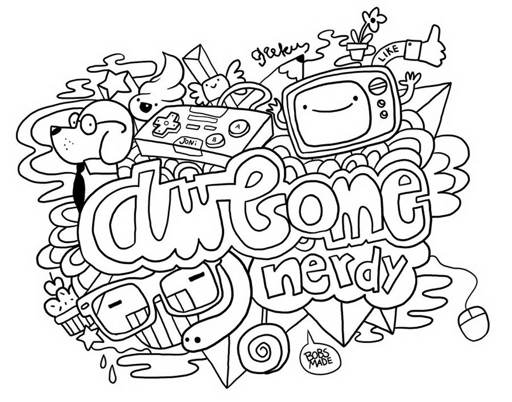 1048x824 Doodle Art Coloring Pages
