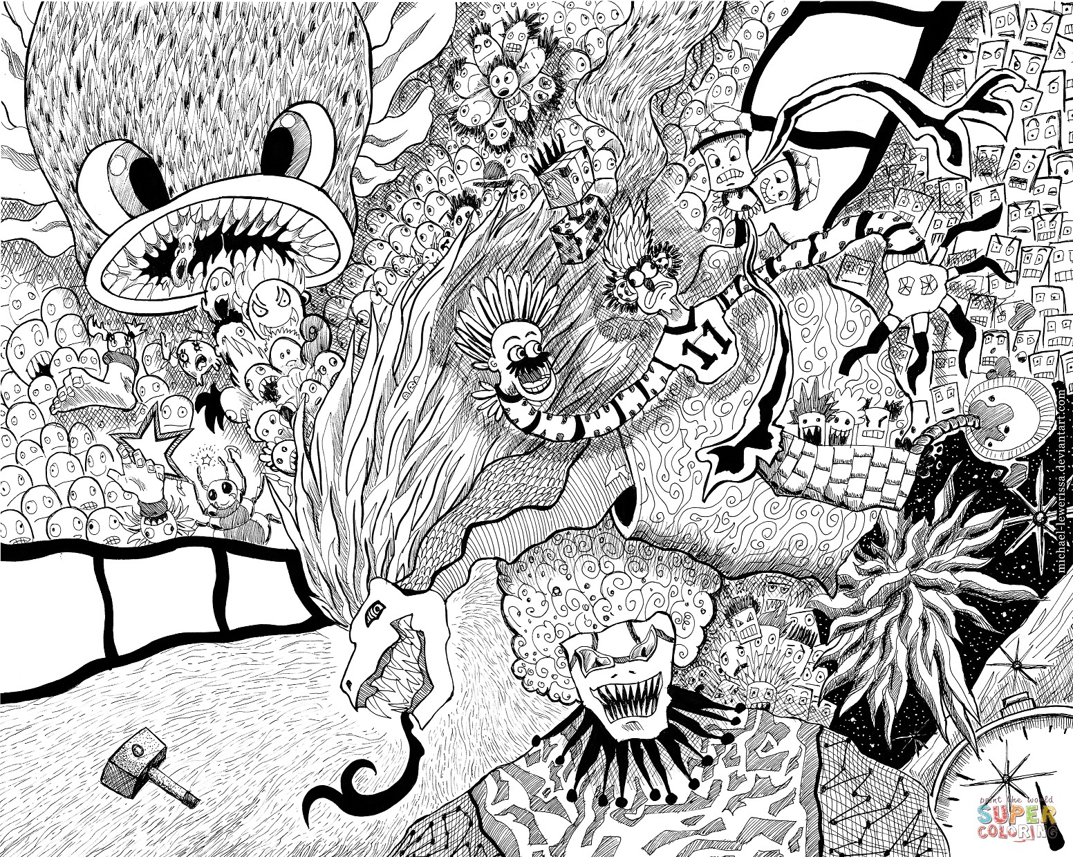 1552x1240 Doodle Color Pages Free Draw To Color