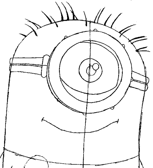 500x550 Step 6 Drawing Tim The Minion From Despicable Me Easy Steps