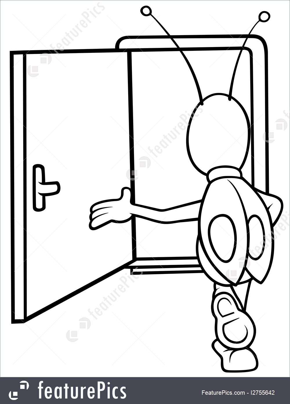 1000x1392 Bug And Open Door Illustration