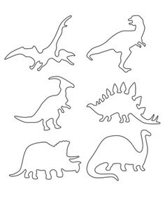 236x297 Free Dinosaur Templates Found This Outline Of A Dinosaur Here