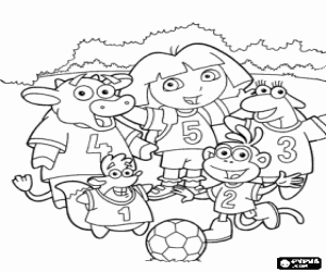 300x250 Dora The Explorer Coloring Pages Printable Games