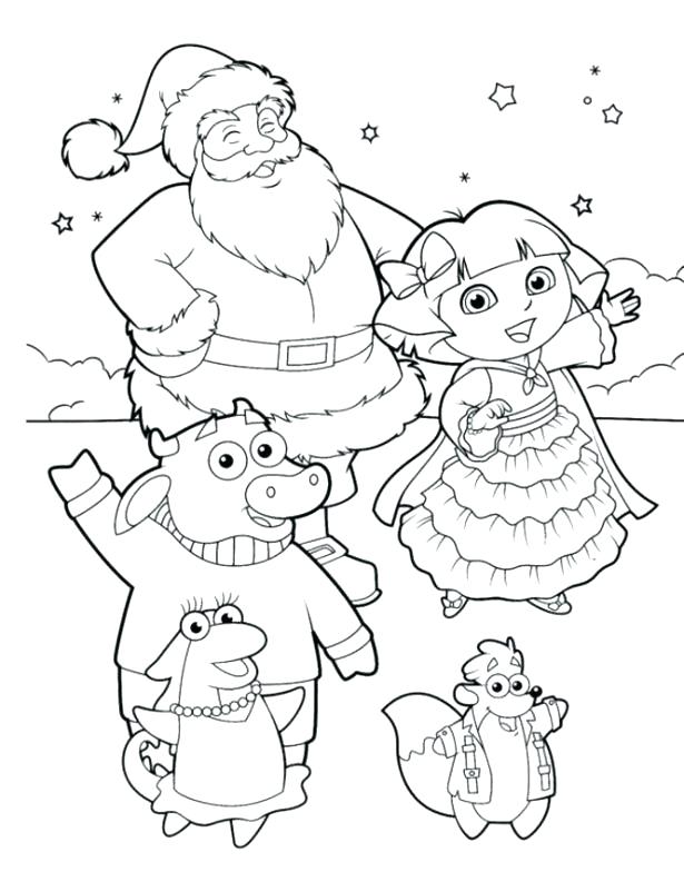 615x793 Dora Christmas Coloring Pages Coloring Pages Coloring Games