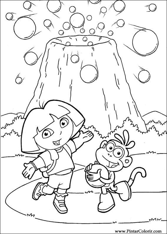 567x794 Drawings To Paint Amp Colour Dora The Explorer
