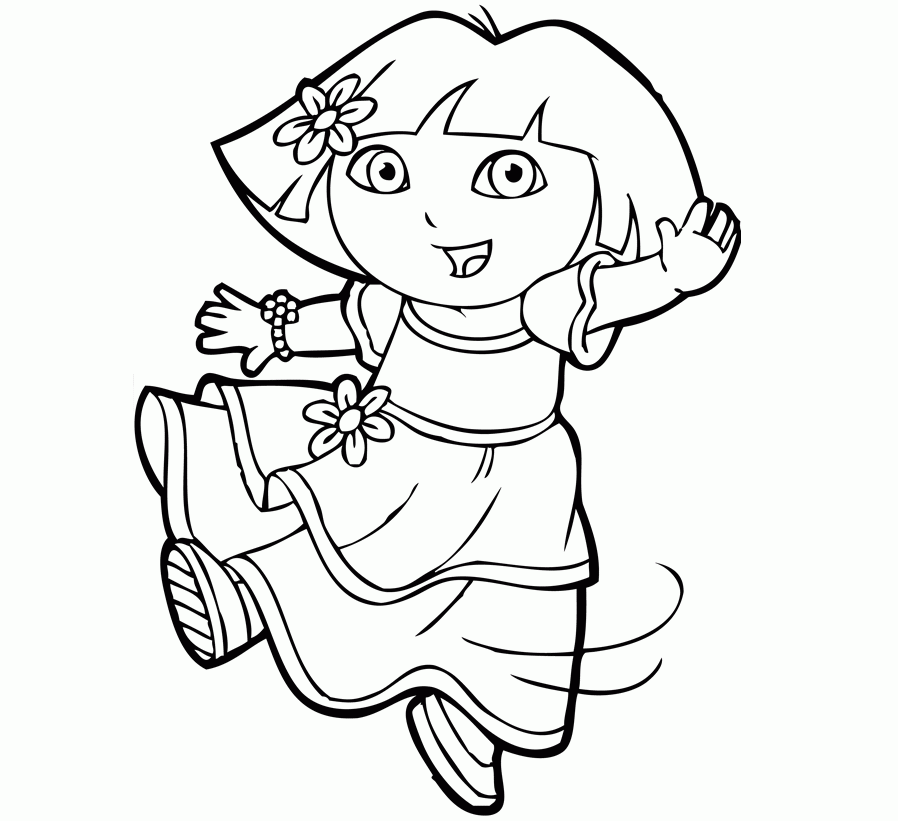 898x821 Colour Drawing Free Wallpaper Princess Dora Coloring Drawing Free