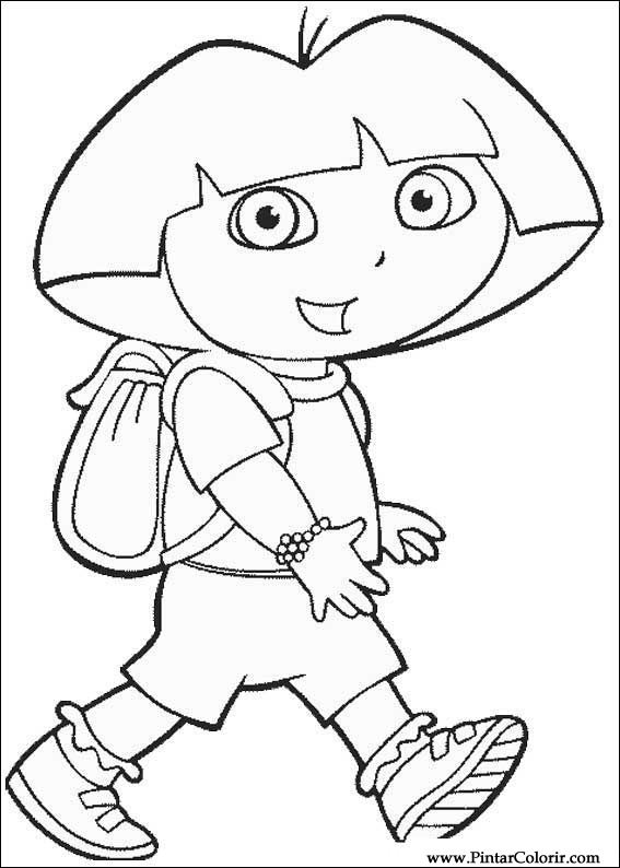 567x794 Drawings To Paint Amp Colour Dora The Explorer
