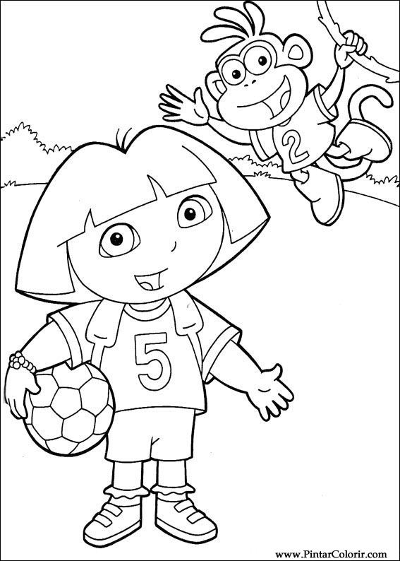 567x794 Drawings To Paint Amp Colour Dora The Explorer