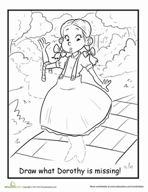 301x389 Dorothy And Toto Worksheet