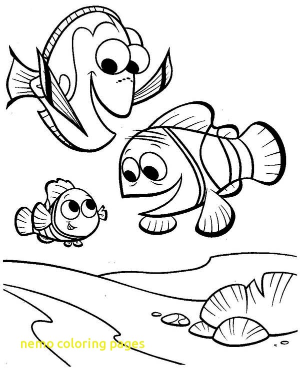 600x745 Nemo Coloring Pages With Finding Dory Dory Amp Nemo Coloring Page