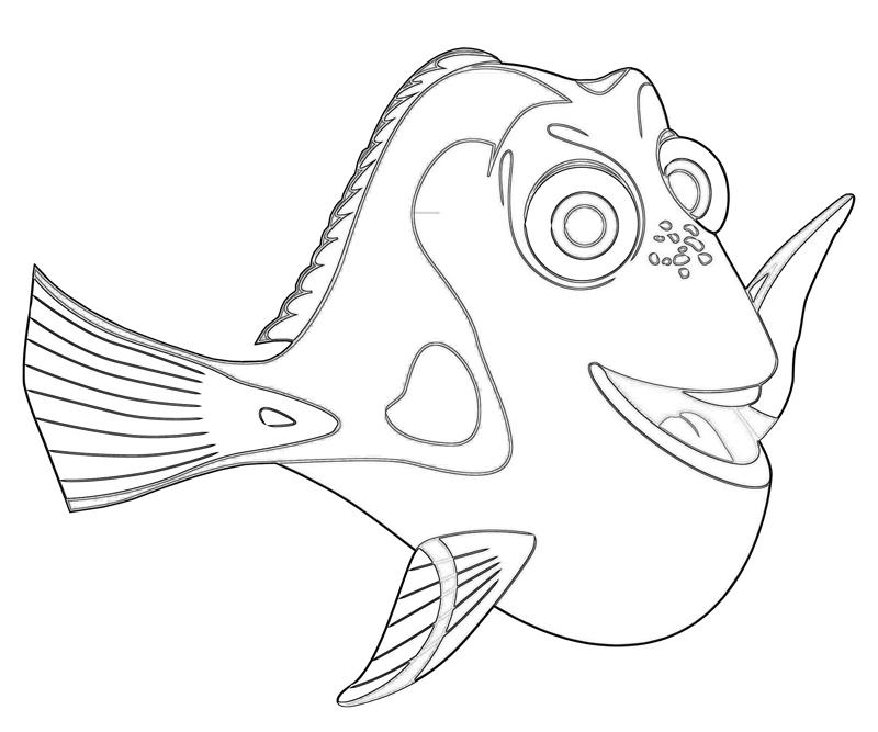800x667 Dory Fish Coloring Page Finding Dory Coloring Pages