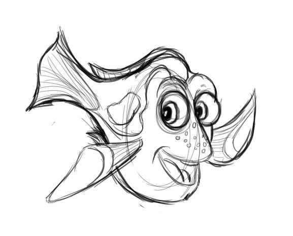 577x465 Dory Sketch Weasyl
