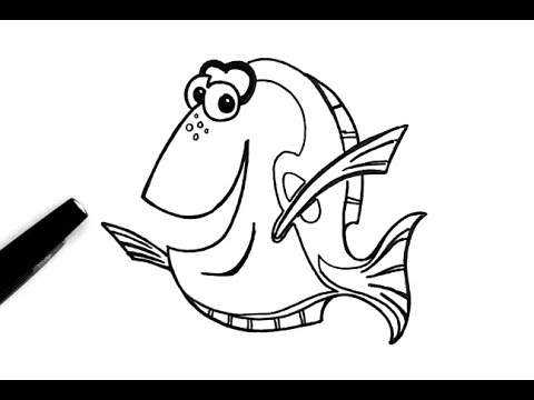 480x360 How To Draw Dory From Finding Dory