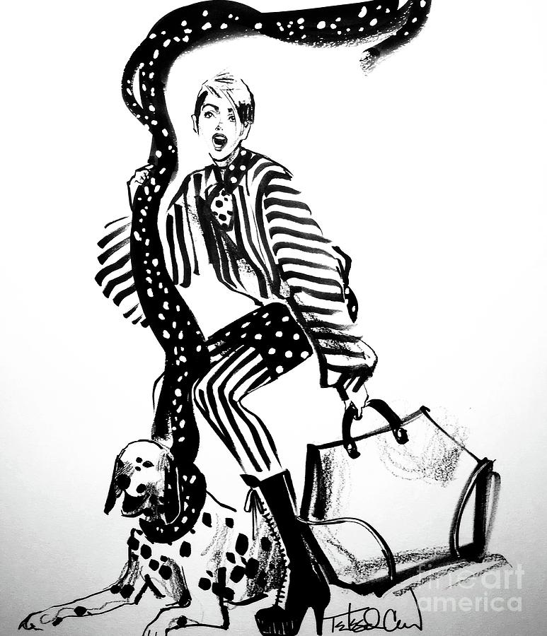 773x900 Dot, Dot, Dash Drawing By Loretta Tedeschi Cuoco