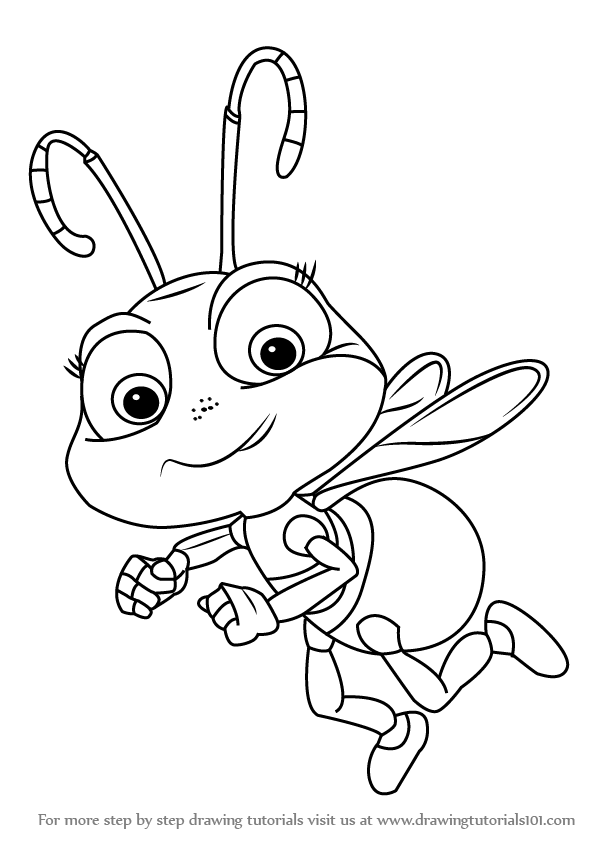 596x843 Learn How To Draw Dot From A Bug's Life (A Bug's Life) Step By