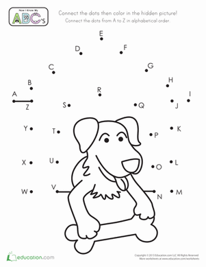 301x389 Alphabet Dot To Dot Dog House Worksheet